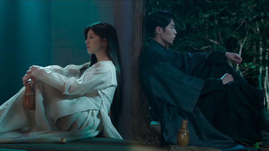 Alchemy of Souls emotional night scene featuring Jang Uk and Mu Deok