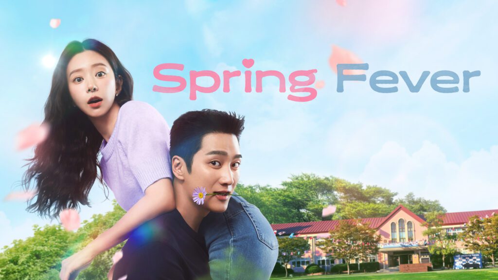 Main lead couple poster from Spring Fever Korean drama romantic comedy