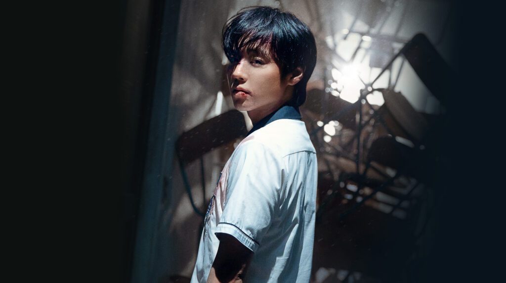 Weak Hero Class 1 action scene featuring Yeon Si Eun standing after a fight